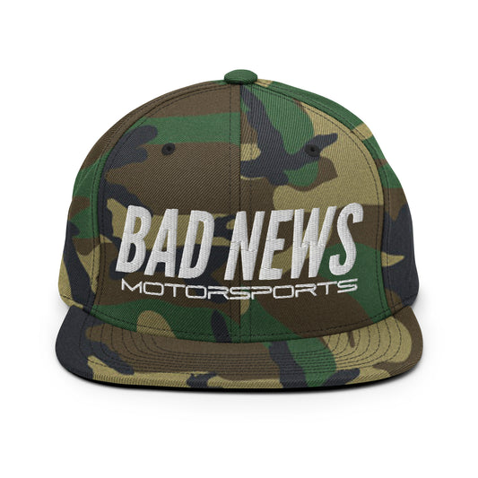 Bad News Camo Snapback Hat